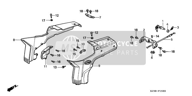 Honda SH50 1995 Couverture du corps pour un 1995 Honda SH50